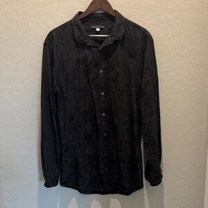 John Varvatos Charcoal Button-Down Shirt